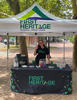 Volunteer for First Heritage Federal Credit Union at the Corning Farmers Market
