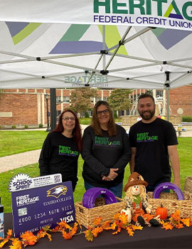 Christine, Sheila and Zach at the Octagon fair.