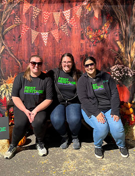 Cheyenne, Lindsay and Kayleigh at Corning Harvest.