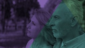 Older couple looking on into the future